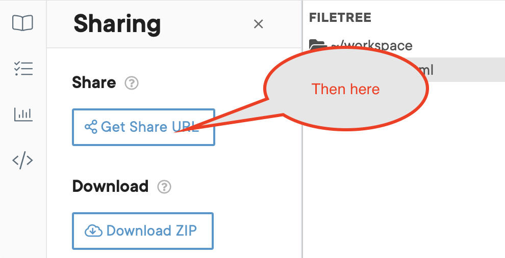 Then click on Get Share URL